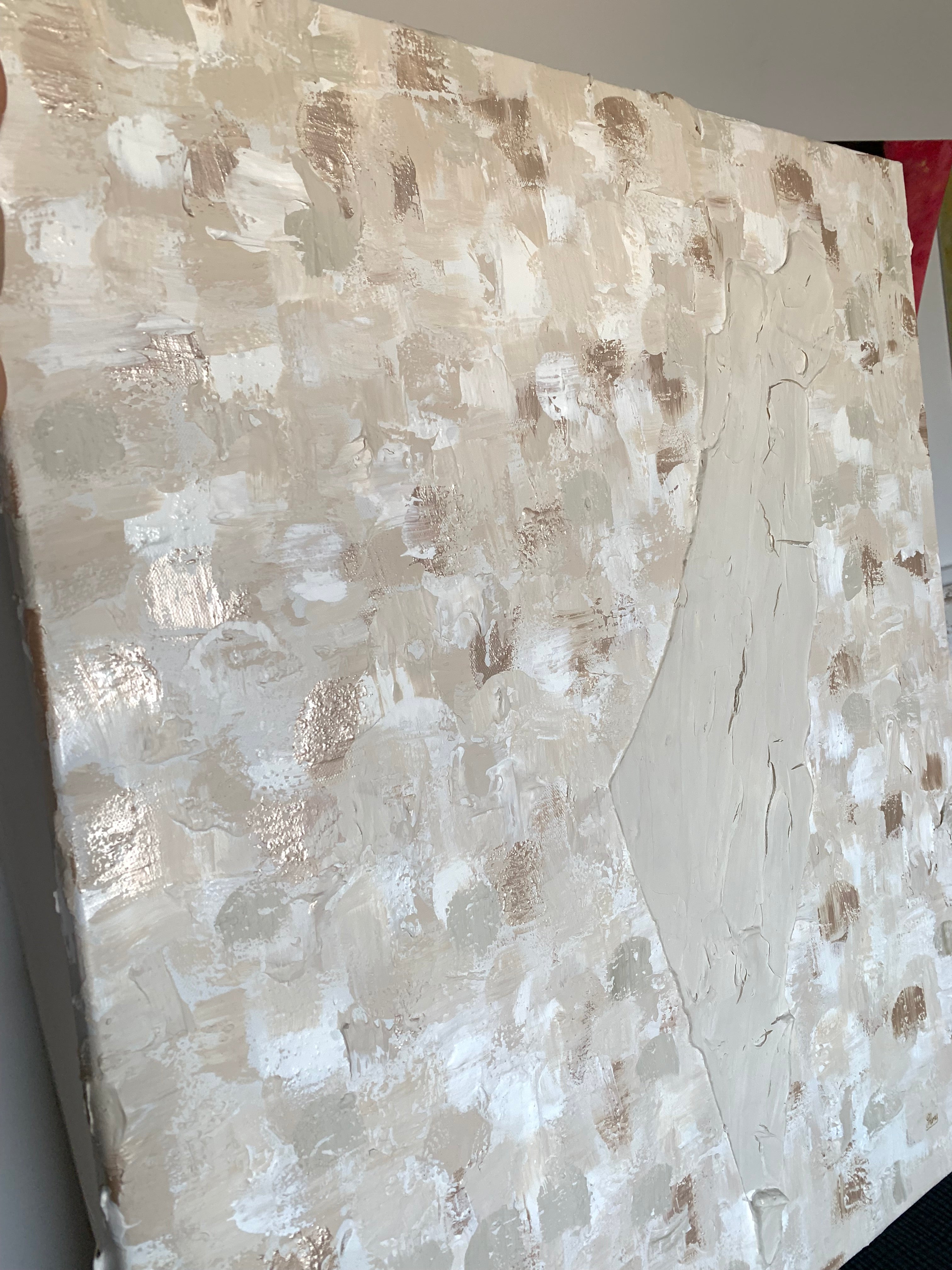 Detail of Masterpiece - Israel showing layered brushstrokes and vibrant color textures, original Eli Studio painting